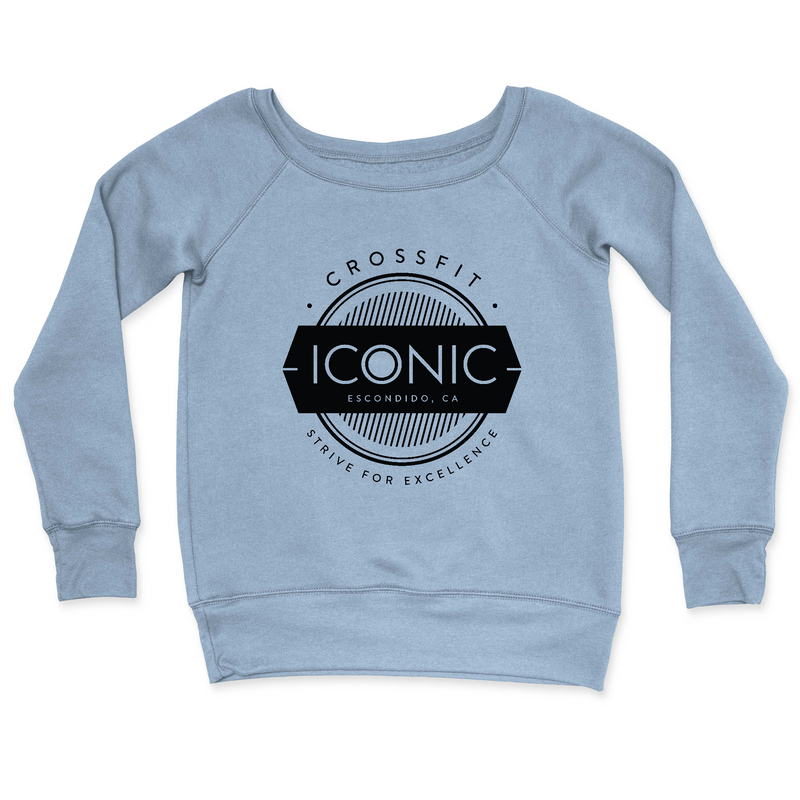 Womens 2X-Large MISTY_BLUE CrewNeck