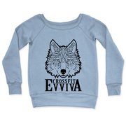 Womens 2X-Large MISTY_BLUE CrewNeck