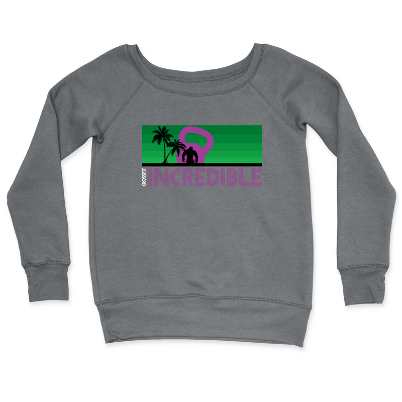 CrossFit Incredible Green Purple Womens - CrewNeck