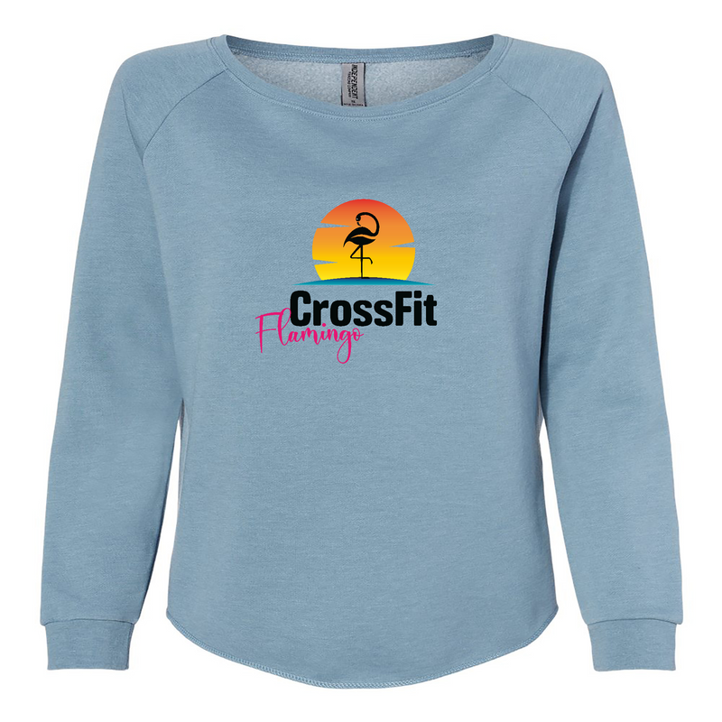 Womens 2X-Large MISTY_BLUE CrewNeck