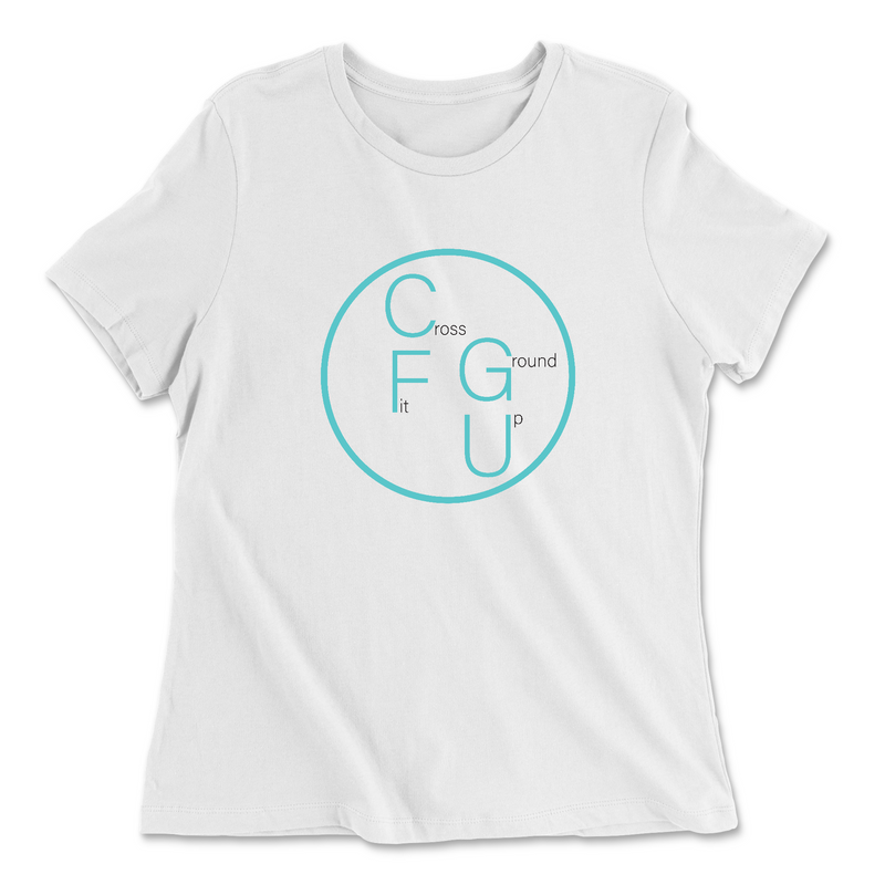 CrossFit Ground Up Circle (Blue) Womens - Relaxed Jersey T-Shirt