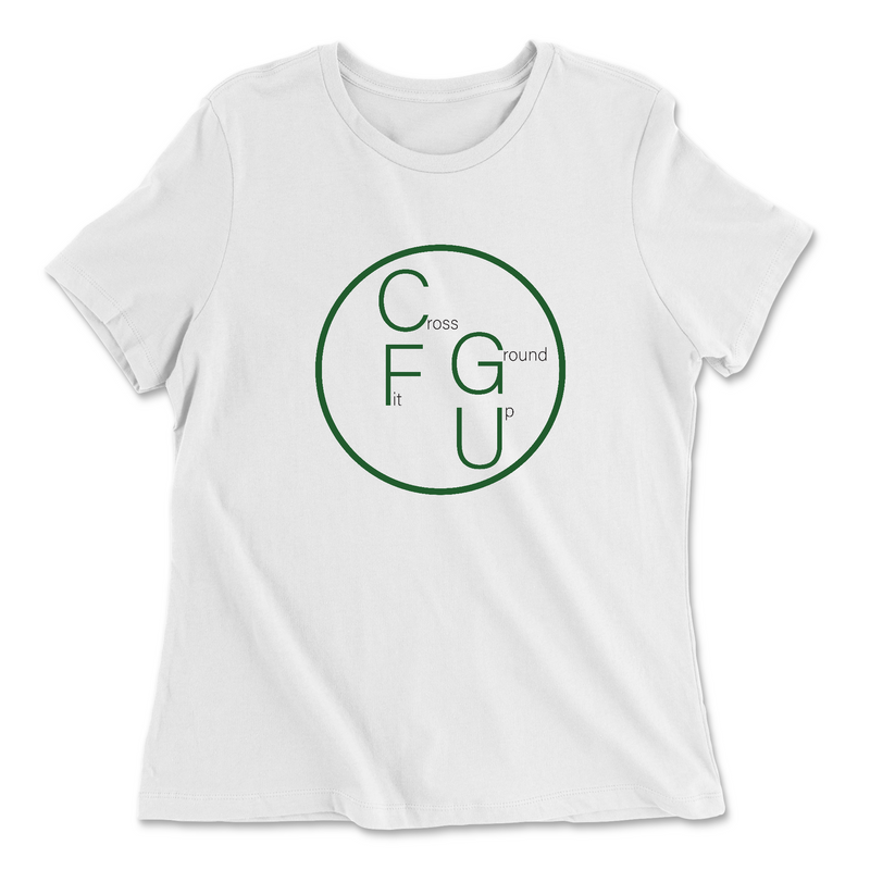 CrossFit Ground Up Circle (Green) Womens - Relaxed Jersey T-Shirt