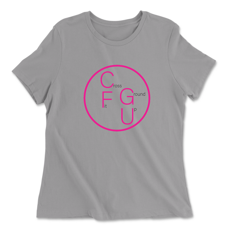 CrossFit Ground Up Circle (Pink) Womens - Relaxed Jersey T-Shirt