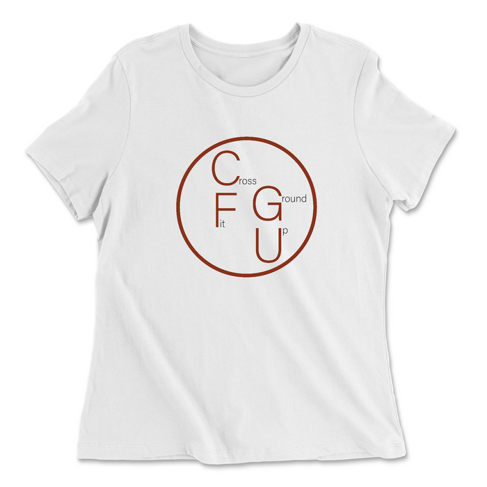 CrossFit Ground Up Circle (Red) Womens - Relaxed Jersey T-Shirt