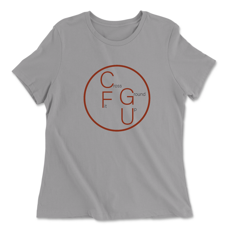 CrossFit Ground Up Circle (Red) Womens - Relaxed Jersey T-Shirt