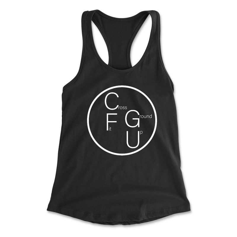 CrossFit Ground Up Circle (White) Womens - Tank Top