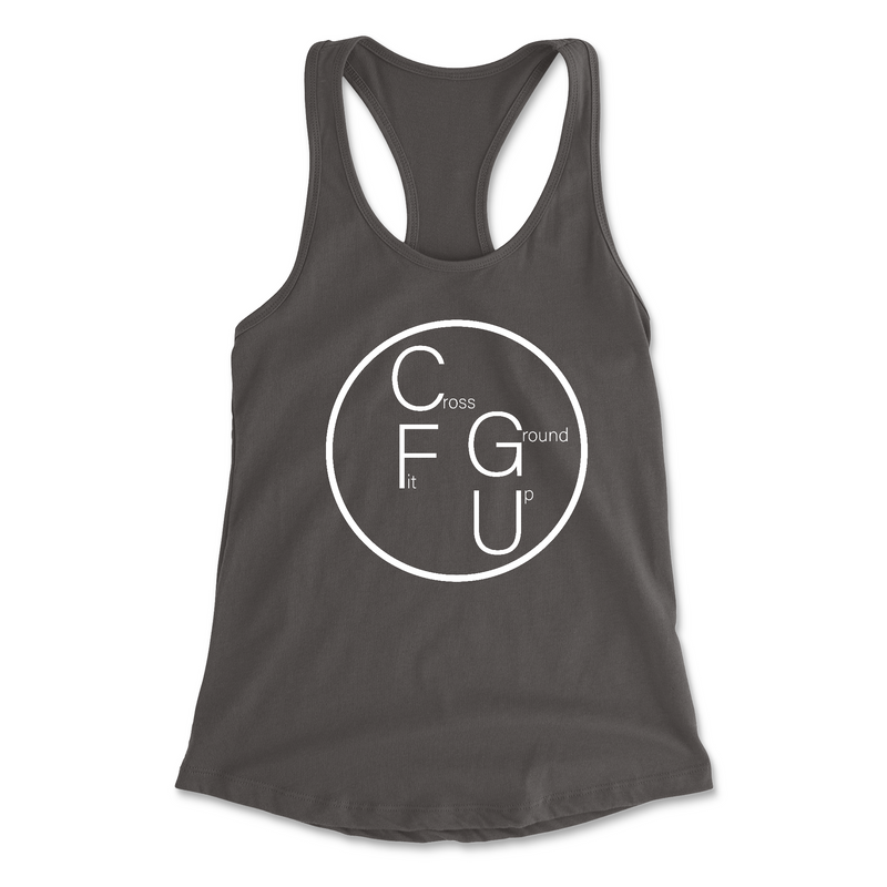 CrossFit Ground Up Circle (White) Womens - Tank Top