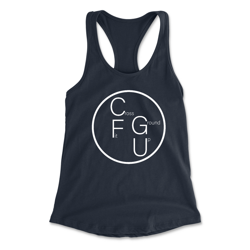 CrossFit Ground Up Circle (White) Womens - Tank Top