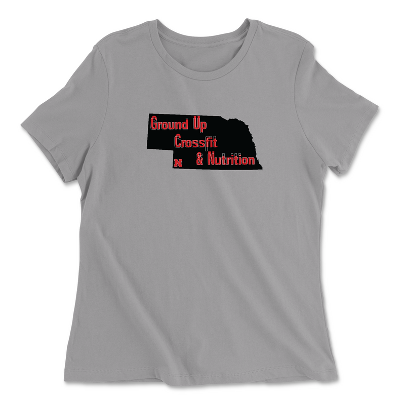 CrossFit Ground Up Nebraska (Black) Womens - Relaxed Jersey T-Shirt