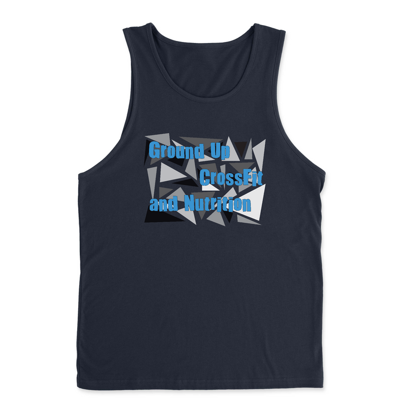 CrossFit Ground Up Triangles (Blue) Mens - Tank Top