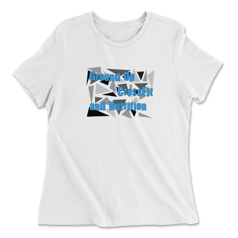 CrossFit Ground Up Triangles (Blue) Womens - Relaxed Jersey T-Shirt