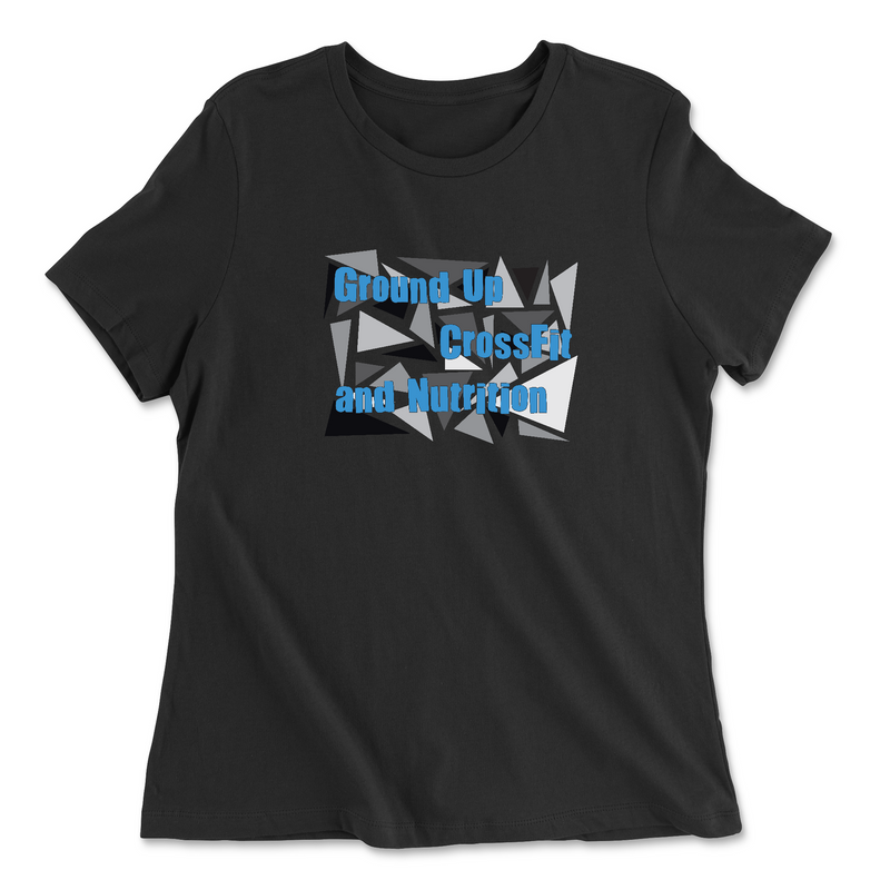 CrossFit Ground Up Triangles (Blue) Womens - Relaxed Jersey T-Shirt