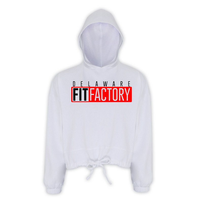 Womens 2X-Large White CROP TOP HOODIE
