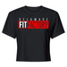 Womens 2X-Large Black Crop Top (FRONT PRINT ONLY)