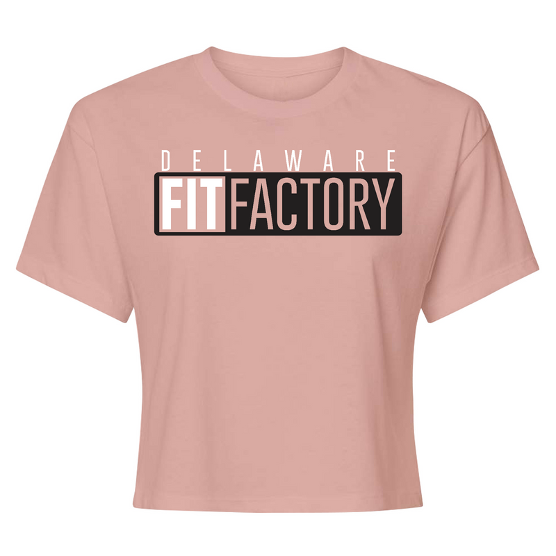 Womens 2X-Large Pink Crop Top (FRONT PRINT ONLY)