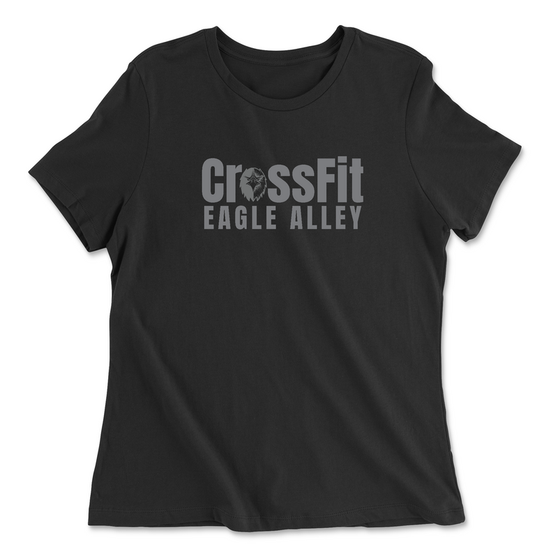 Womens 2X-Large BLACK Relaxed Jersey T-Shirt