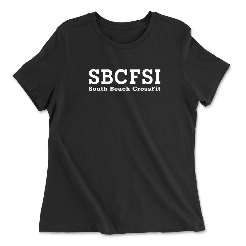 South Beach CrossFit SI SBCFSI (White) Womens - Relaxed Jersey T-Shirt