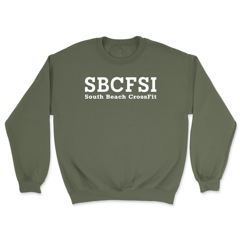 South Beach CrossFit SI SBCFSI (White) Mens - Midweight Sweatshirt