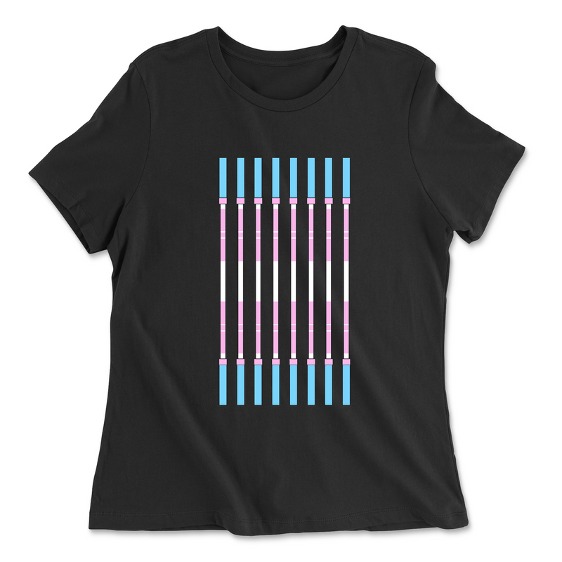 JP CrossFit Trans Flag Barbells Womens - Relaxed Jersey T-Shirt