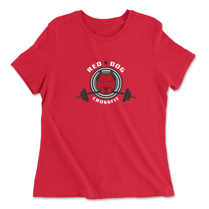 Red Dog CrossFit Standard (White) Womens - Relaxed Jersey T-Shirt