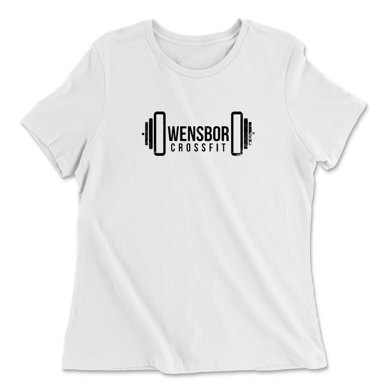 Owensboro CrossFit Less Talk More Chalk (Black) Womens - Relaxed Jersey T-Shirt