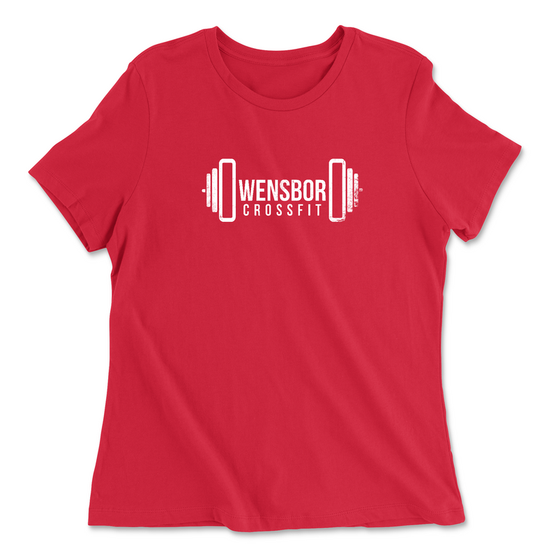 Owensboro CrossFit Standard (White) Womens - Relaxed Jersey T-Shirt