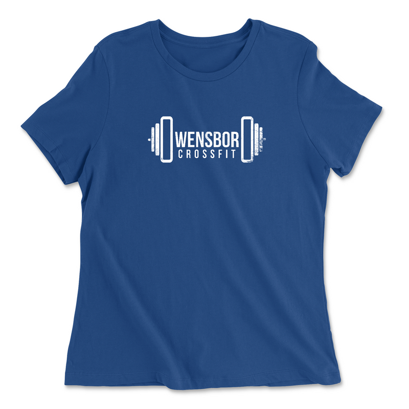 Owensboro CrossFit Standard (White) Womens - Relaxed Jersey T-Shirt
