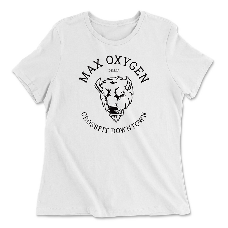Max Oxygen CrossFit Buffalo Black Womens - Relaxed Jersey T-Shirt