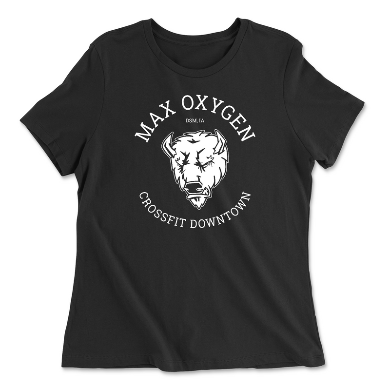 Max Oxygen CrossFit Buffalo White Womens - Relaxed Jersey T-Shirt