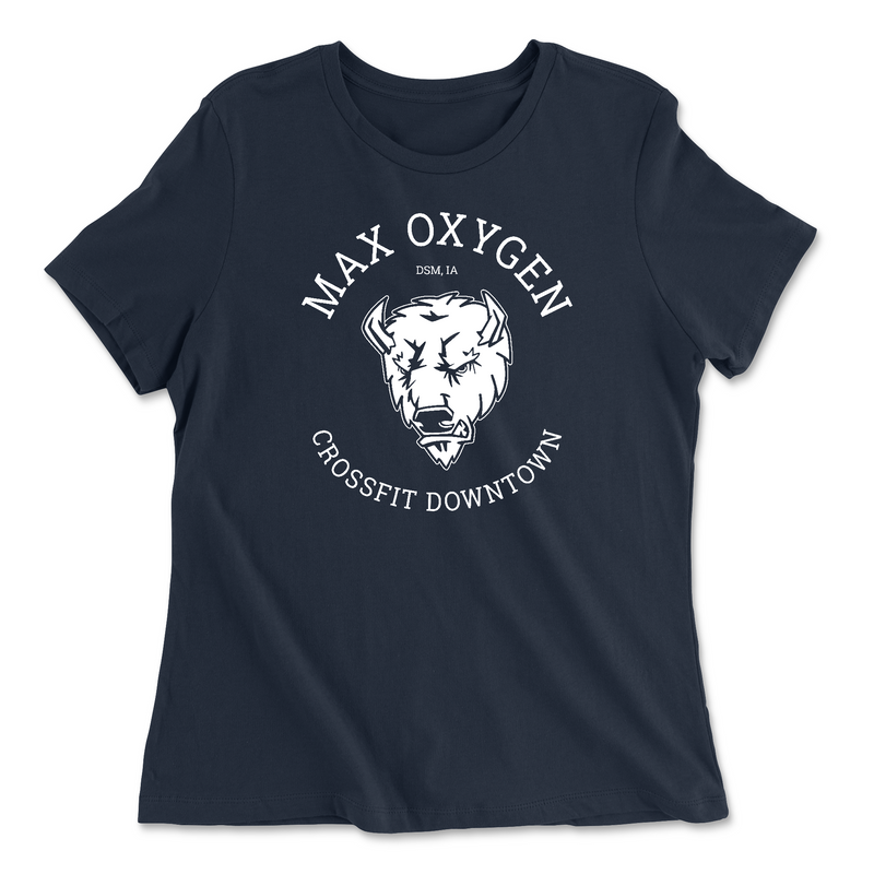 Max Oxygen CrossFit Buffalo White Womens - Relaxed Jersey T-Shirt