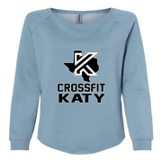 Womens 2X-Large MISTY_BLUE CrewNeck