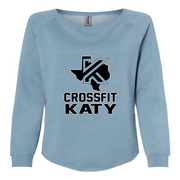Womens 2X-Large MISTY_BLUE CrewNeck