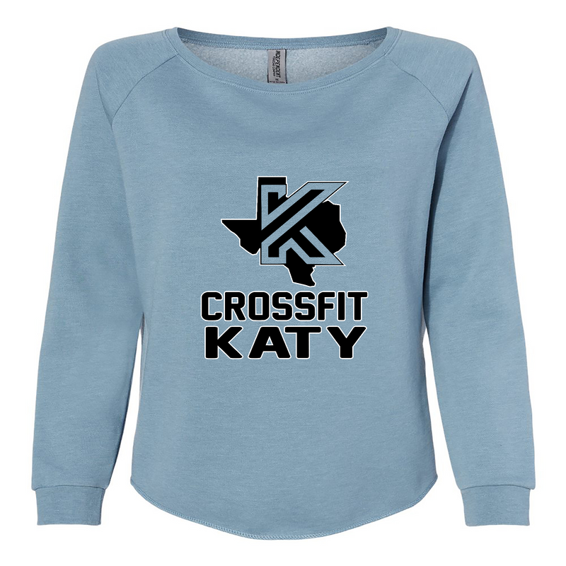 Womens 2X-Large MISTY_BLUE CrewNeck