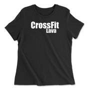 Womens 2X-Large BLACK Relaxed Jersey T-Shirt