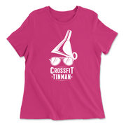 Womens 2X-Large BERRY Relaxed Jersey T-Shirt
