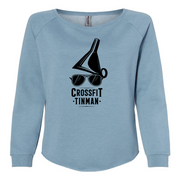 Womens 2X-Large MISTY_BLUE CrewNeck