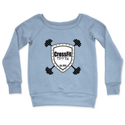 Womens 2X-Large MISTY_BLUE CrewNeck