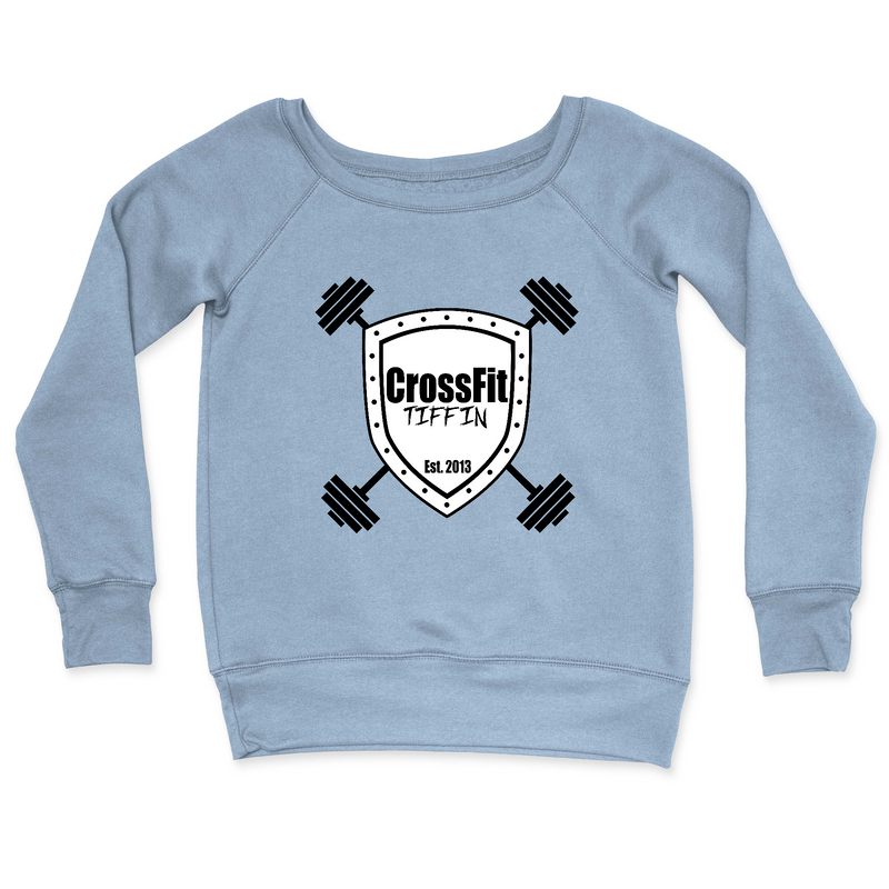 Womens 2X-Large MISTY_BLUE CrewNeck
