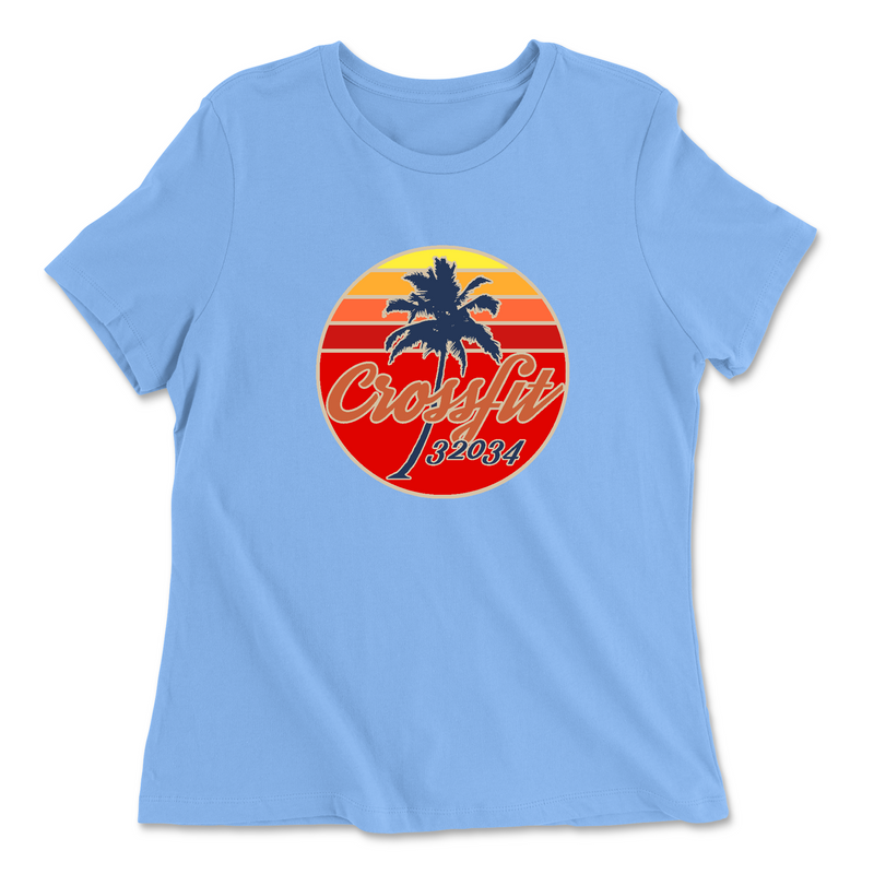 Womens 2X-Large CAROLINA_BLUE Relaxed Jersey T-Shirt