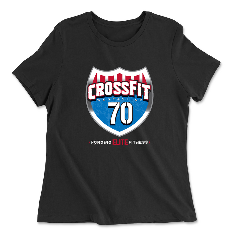 Womens 2X-Large BLACK Relaxed Jersey T-Shirt
