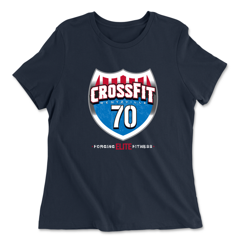 Womens 2X-Large NAVY Relaxed Jersey T-Shirt