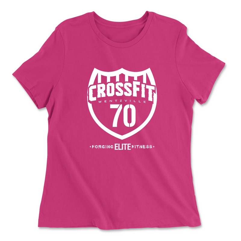 Womens 2X-Large BERRY Relaxed Jersey T-Shirt