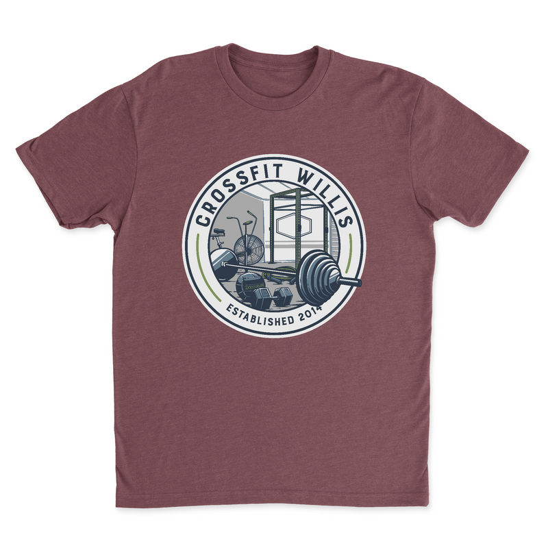 Mens 2X-Large HEATHER_MAROON T-Shirt
