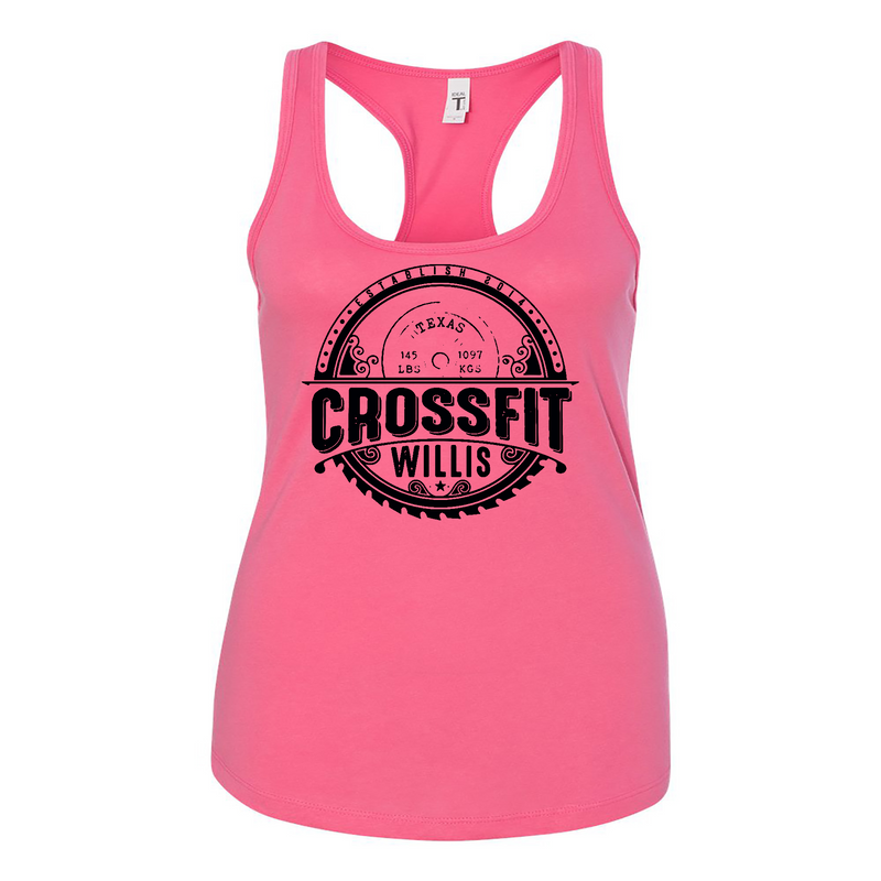 Womens 2X-Large HOT_PINK Tank Top (Front Print Only)