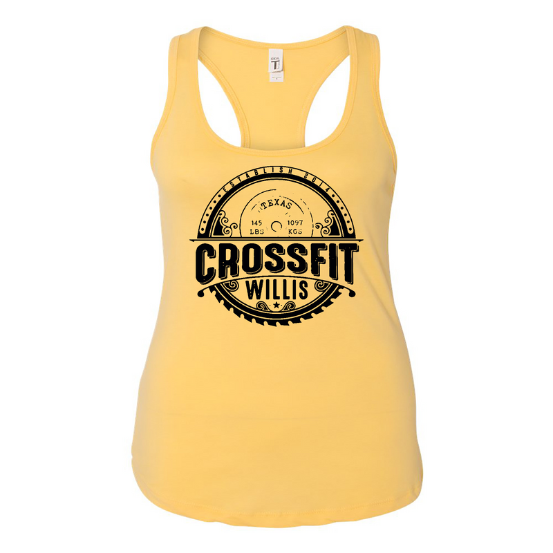 Womens 2X-Large BANANA_CREAM Tank Top (Front Print Only)