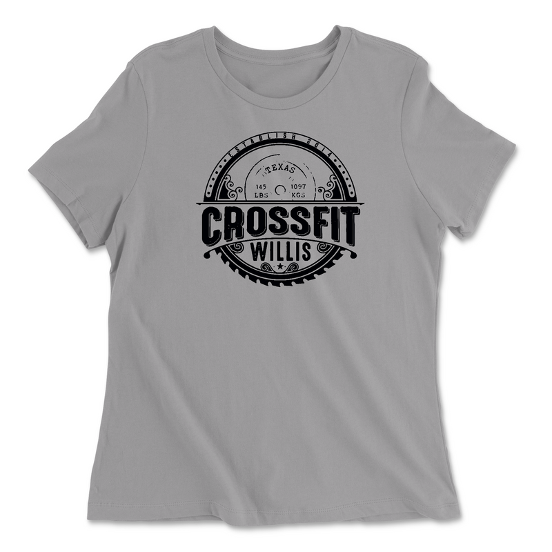 Womens 2X-Large SOLID_ATHLETIC_GREY Relaxed Jersey T-Shirt