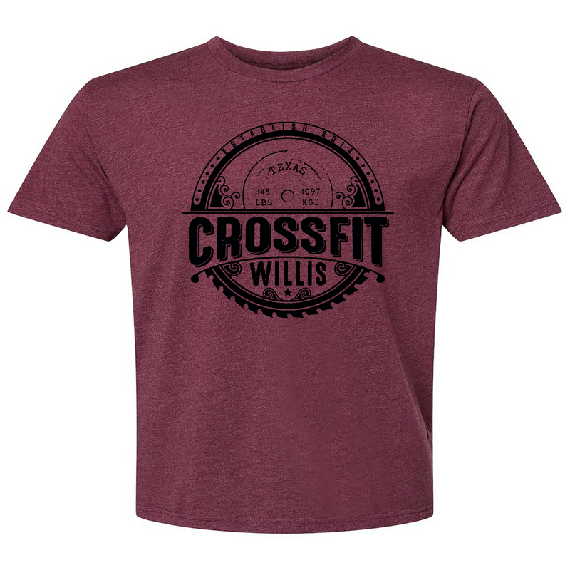 Mens 2X-Large HEATHER_MAROON T-Shirt