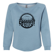 Womens 2X-Large MISTY_BLUE CrewNeck