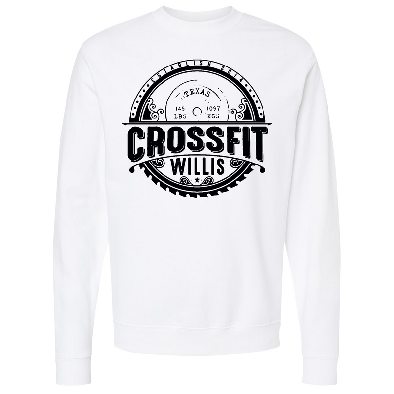 Mens 2X-Large WHITE Midweight Sweatshirt