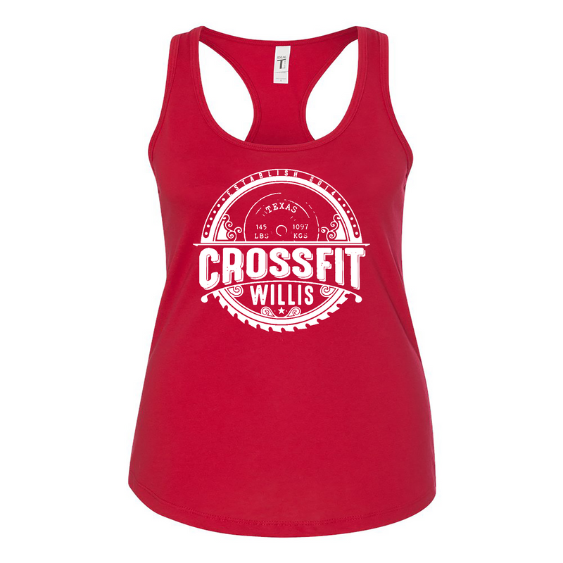 Womens 2X-Large RED Tank Top (Front Print Only)